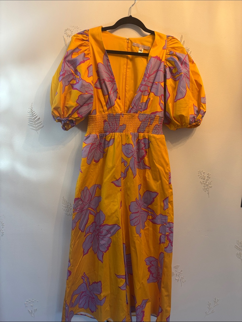 Hutch Yellow Jumpsuit with Lavender Floral